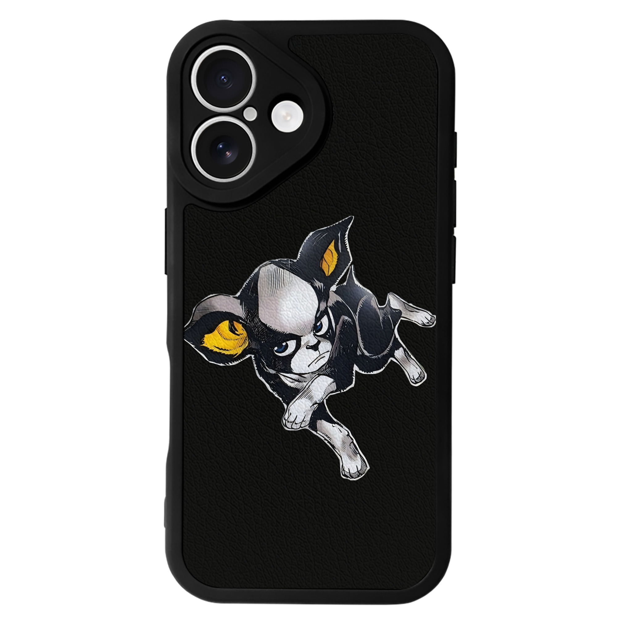 （画像用） ジョジョの奇妙な冒険 イギー JoJo's Bizarre Adventure Iggy 【iPhone 16シリーズ対応】シリコンスマホケース（レザー調） 材質：シリコン
